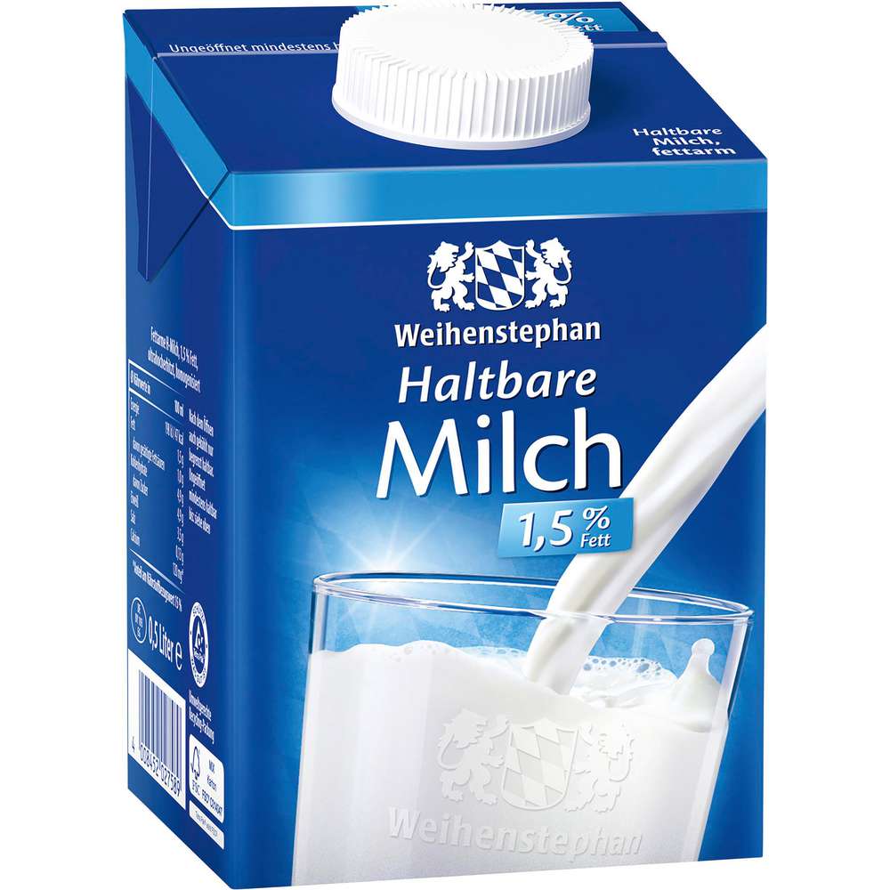 Produktabbildung Weihenstephan H-Milch 1,5% Fett