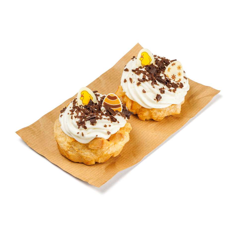 Produktabbildung GLOBUS Meisterbäckerei Windbeutel Osternest 2er (2x 0,145 Kilogramm)
