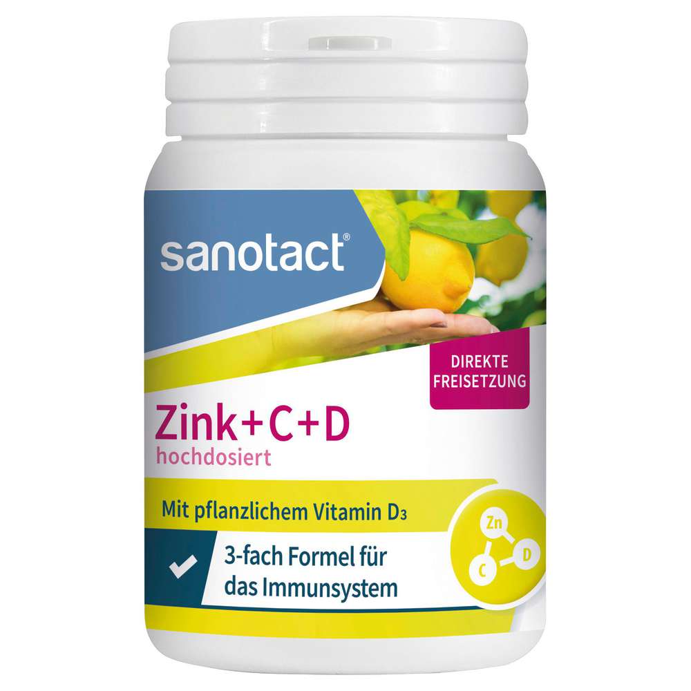 Produktabbildung sanotact Lutschtabletten Zink+C+D
