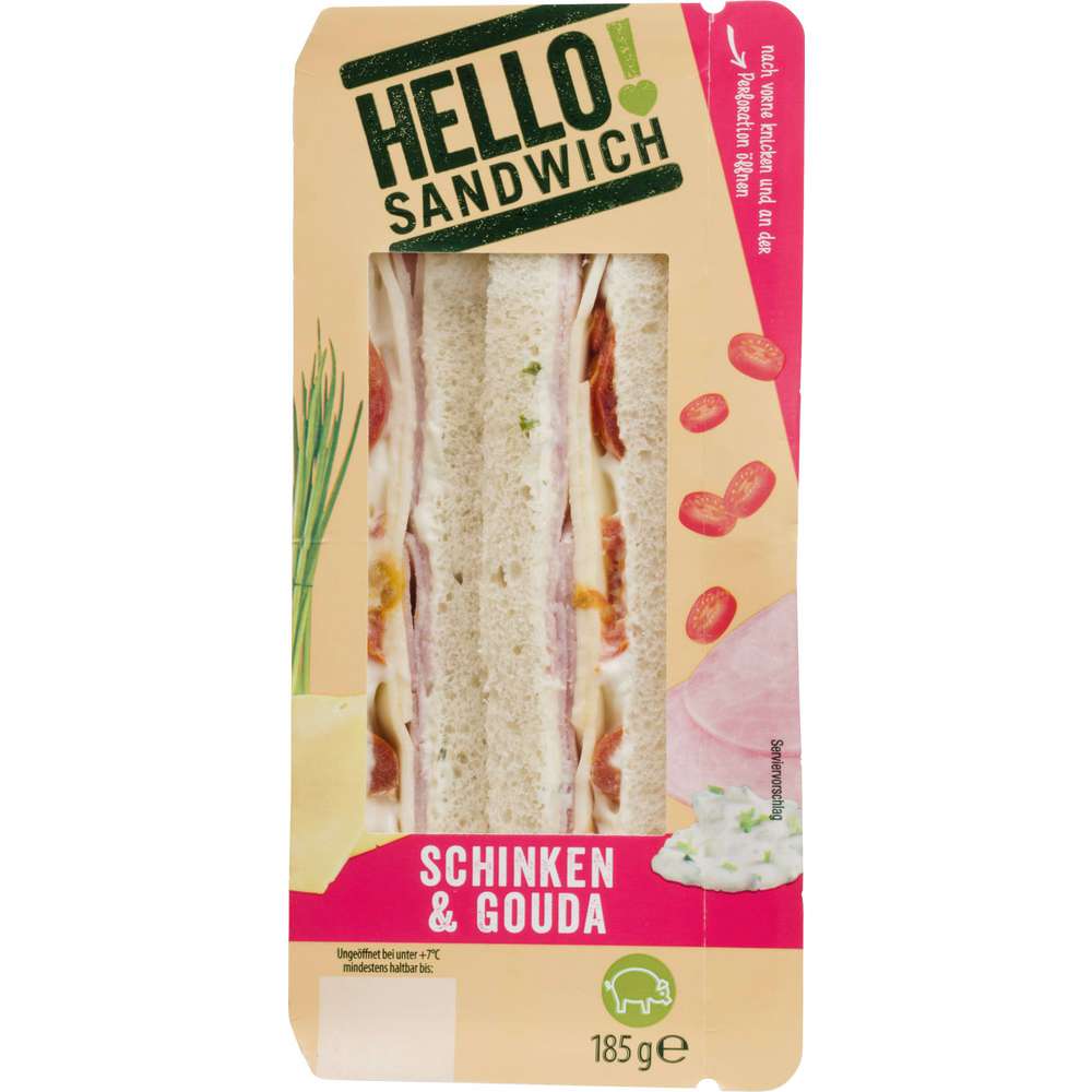 Produktabbildung Hello! Sandwich Kochschinken+Gouda