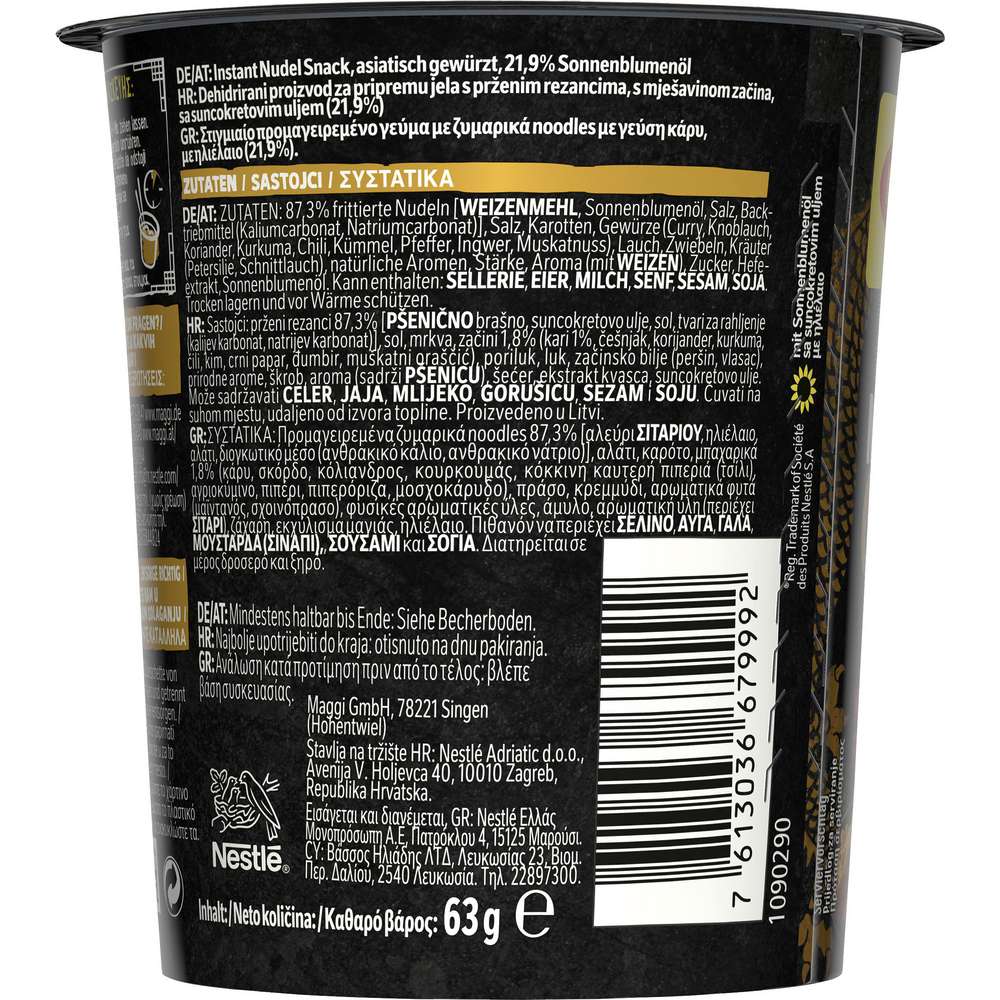 Produktabbildung Maggi Magic Asia Instant-Nudeln Cup, Curry