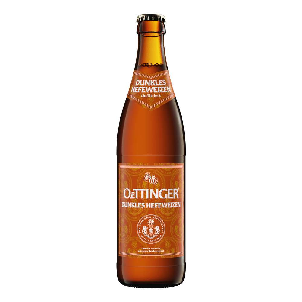 Produktabbildung Oettinger Hefe-Weizenbier, dunkel 4,9%