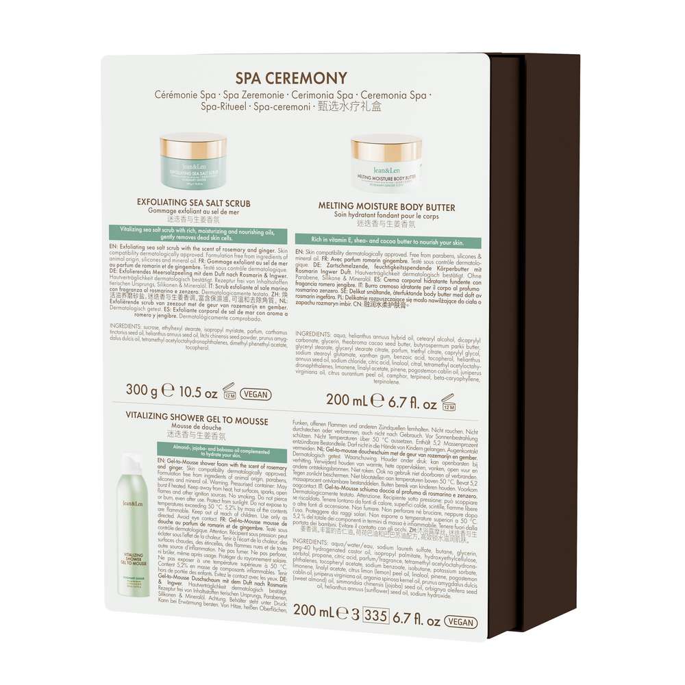 Produktabbildung Jean & Len Geschenkset Spa Ceremony, Rosmarin-Ingwer 