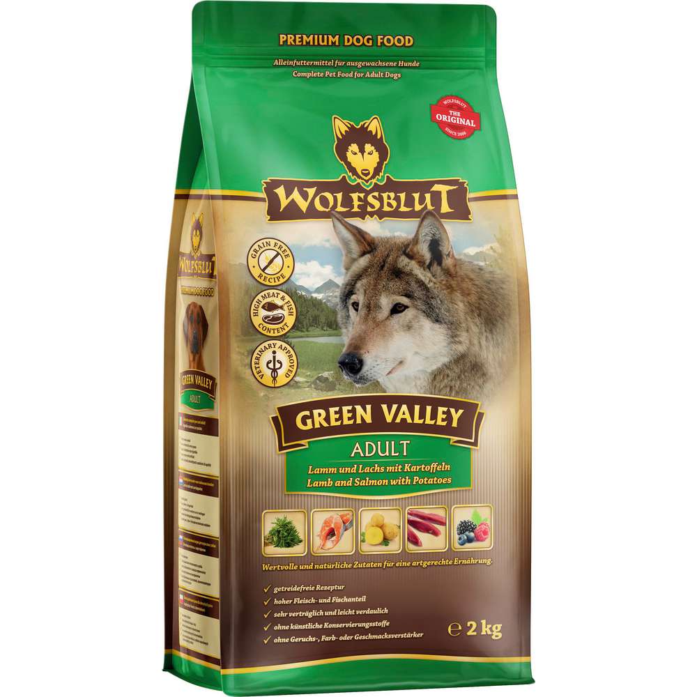 Produktabbildung Wolfsblut Hunde-Trockenfutter, Green Valley Adult, Lamm/Fisch