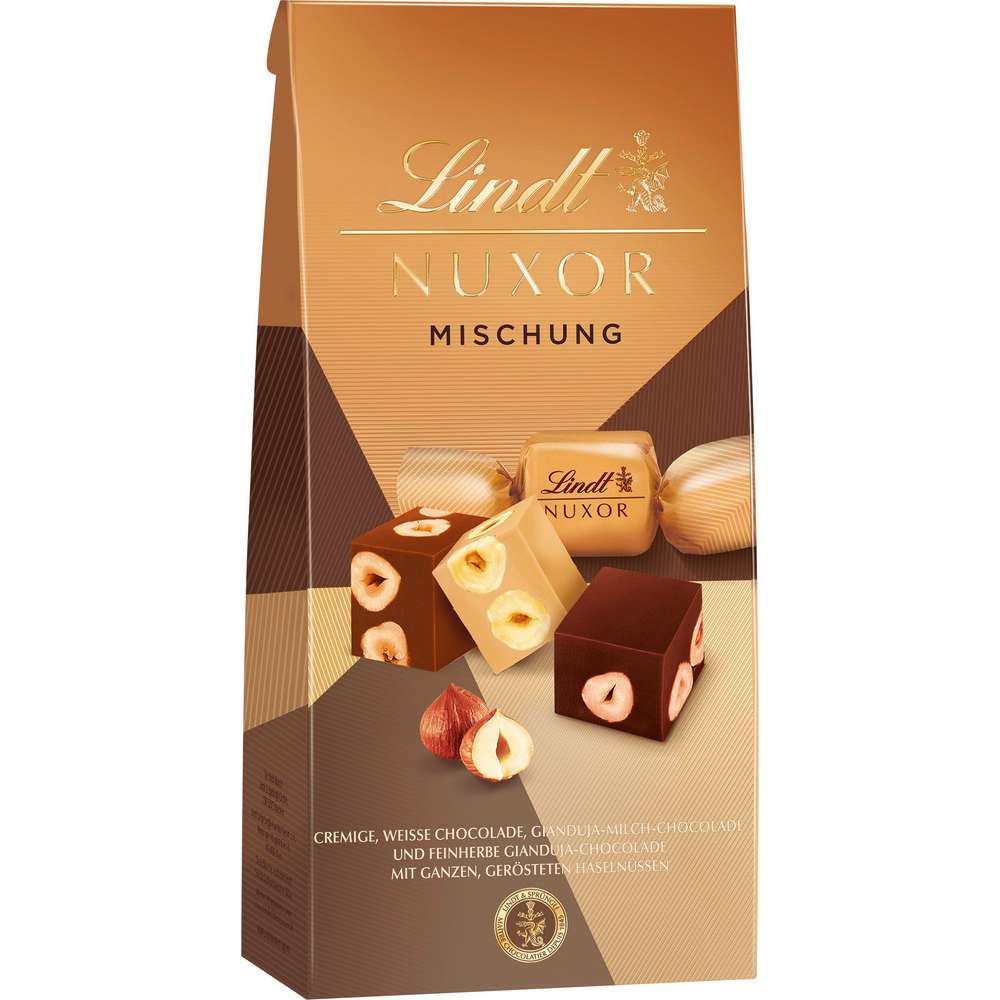 Produktabbildung Lindt Nuxor Schoko-Würfel, Mischung