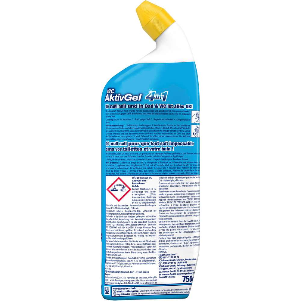 Produktabbildung 00 null null WC Reniger Aktivgel 4in1, Fresh Green