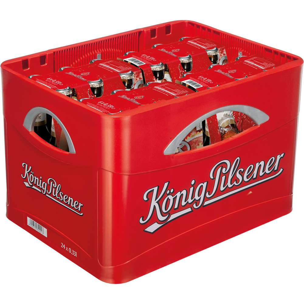 Produktabbildung König Pilsener Pilsener Bier 4,9% (4x Träger in der Kiste zu je  6x 0,330 Liter)