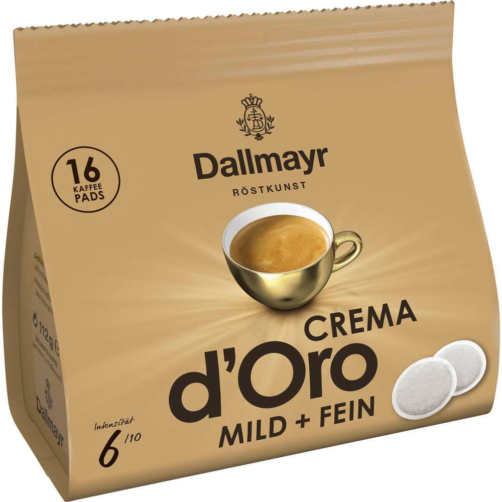 Produktabbildung Dallmayr Kaffeepads Crema d'Oro, mild & fein
