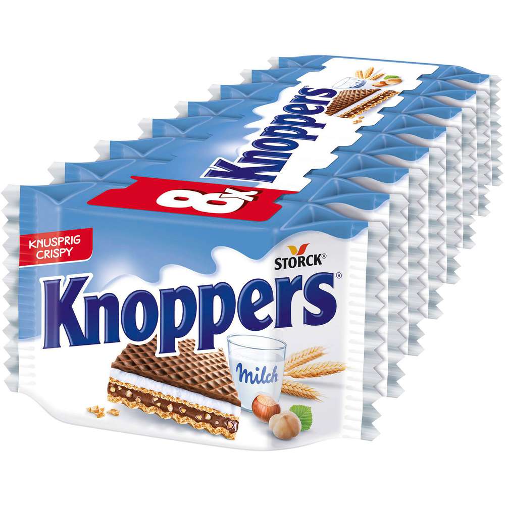 Produktabbildung Knoppers Schokolade Milch-Haselnuss-Schnitte 8-er