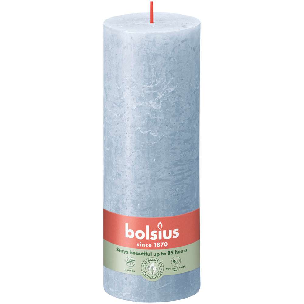 Produktabbildung Bolsius Rustik Kerze 190x68mm, himmelblau