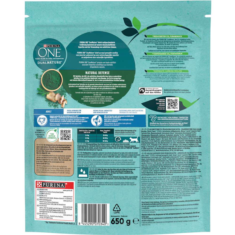 Produktabbildung Purina Katzen-Trockenfutter One Dual Nature, Huhn