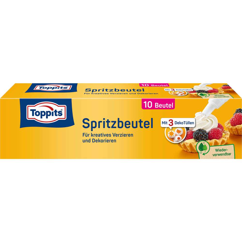 Produktabbildung Toppits Spritzbeutel, inkl 3 Dekotüllen