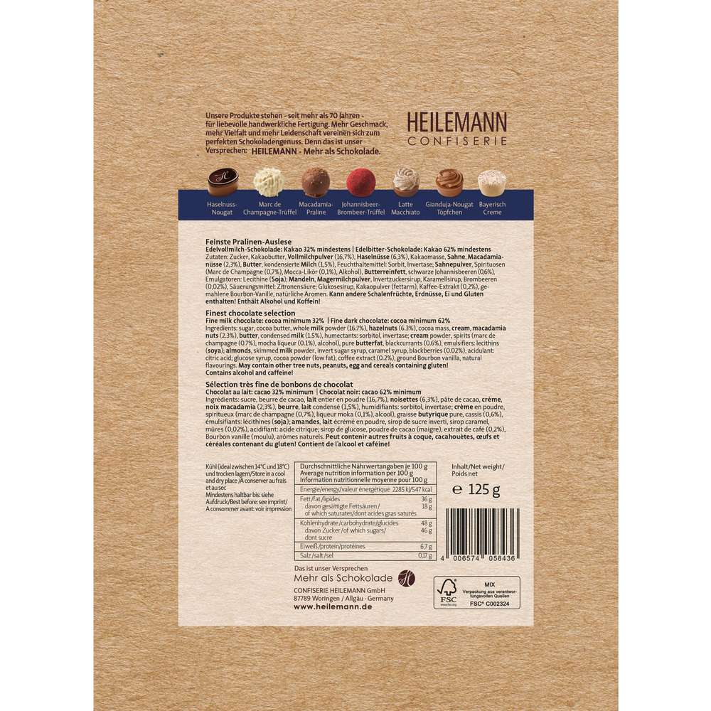 Produktabbildung Heilemann Confiserie Praliné Composition