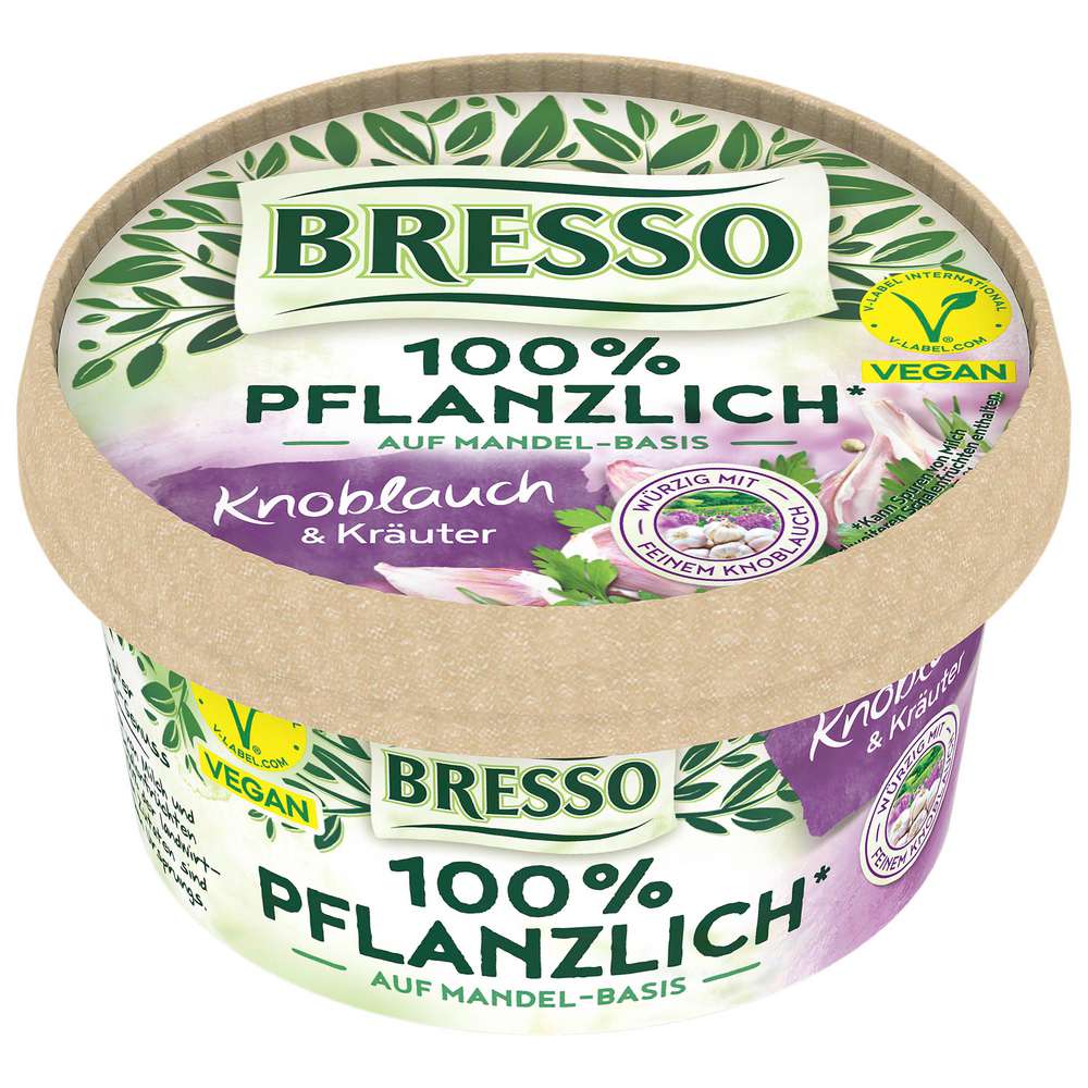 Produktabbildung Bresso Veganer Aufstrich Knoblauch & Kräuter
