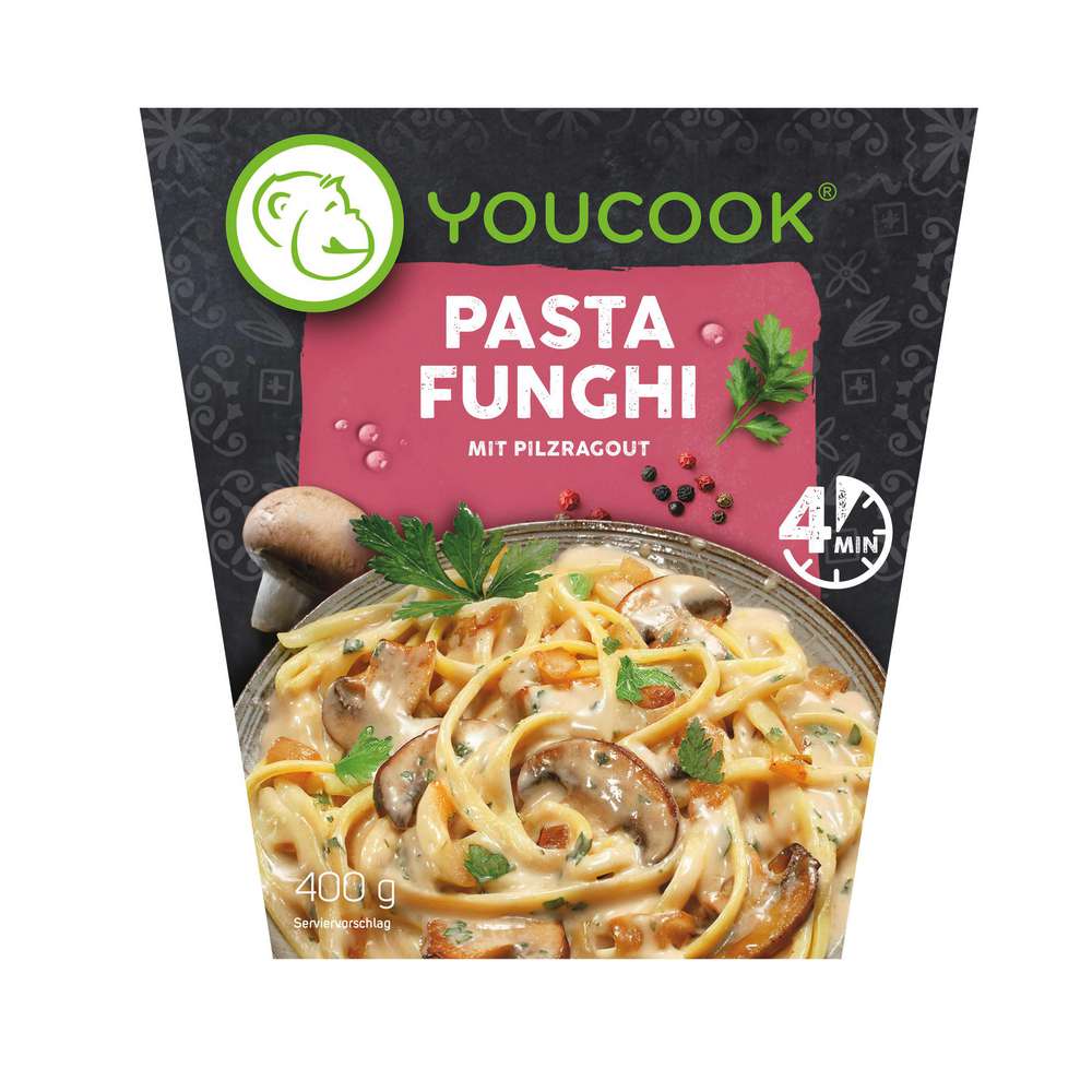 Produktabbildung Youcook Pasta Funghi mit Pilzragout