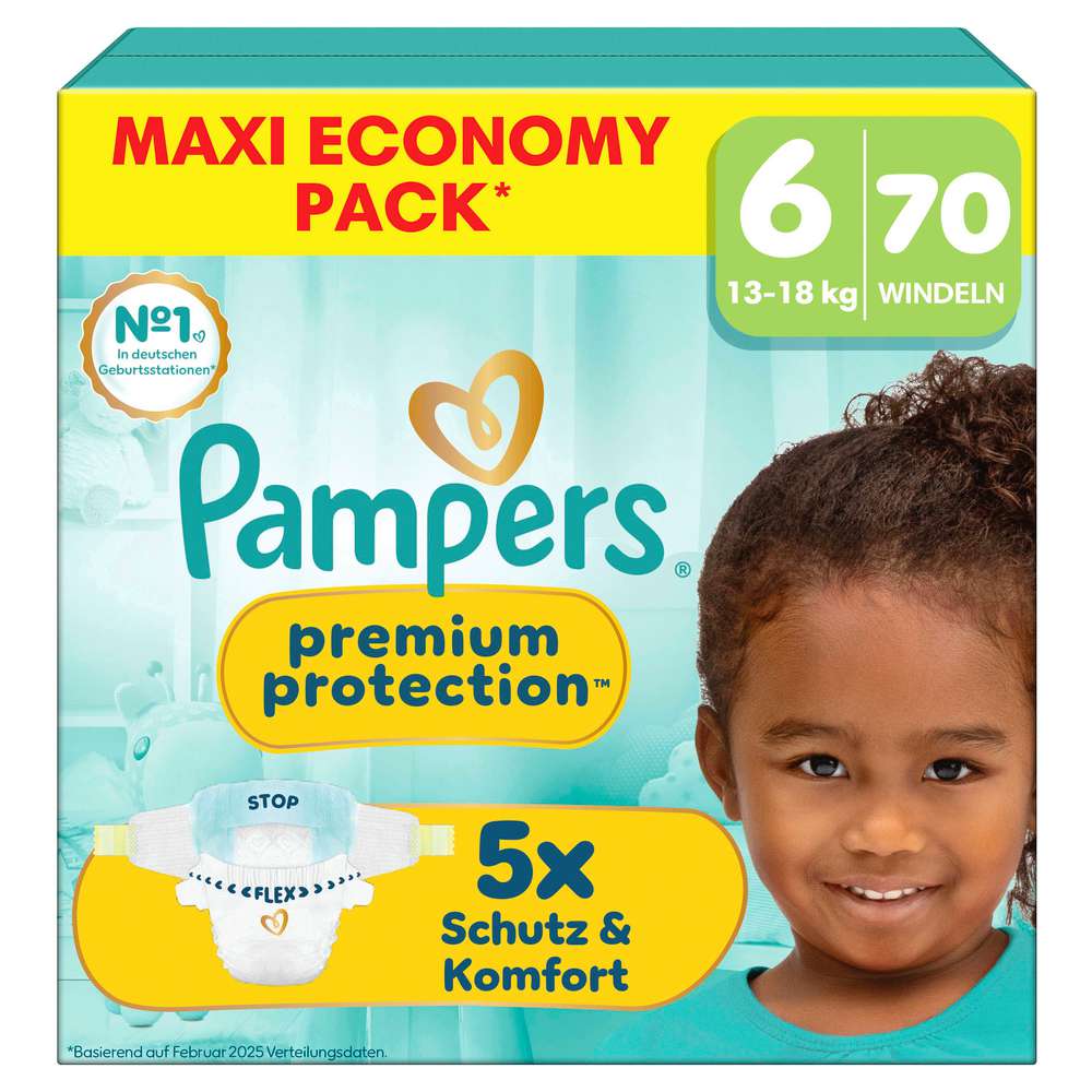 Produktabbildung Pampers Windeln Premium Protection Gr.6 13-18 kg