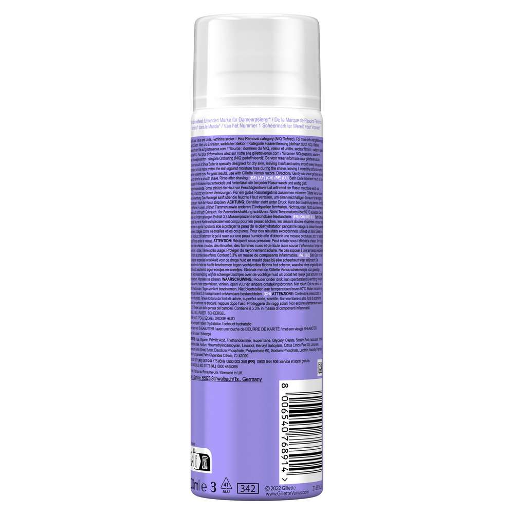 Produktabbildung Gillette Rasiergel Satin Care, Sheabutter