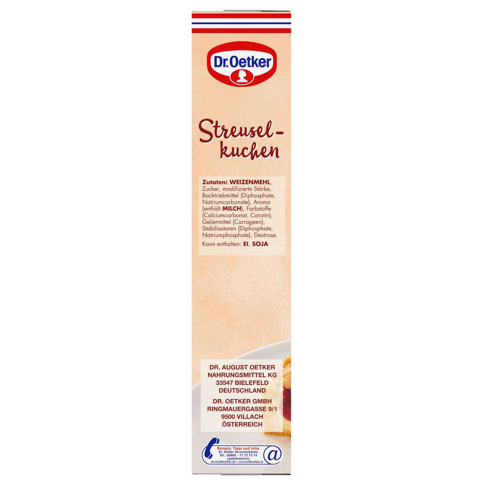Produktabbildung Dr. Oetker Streuselkuchen