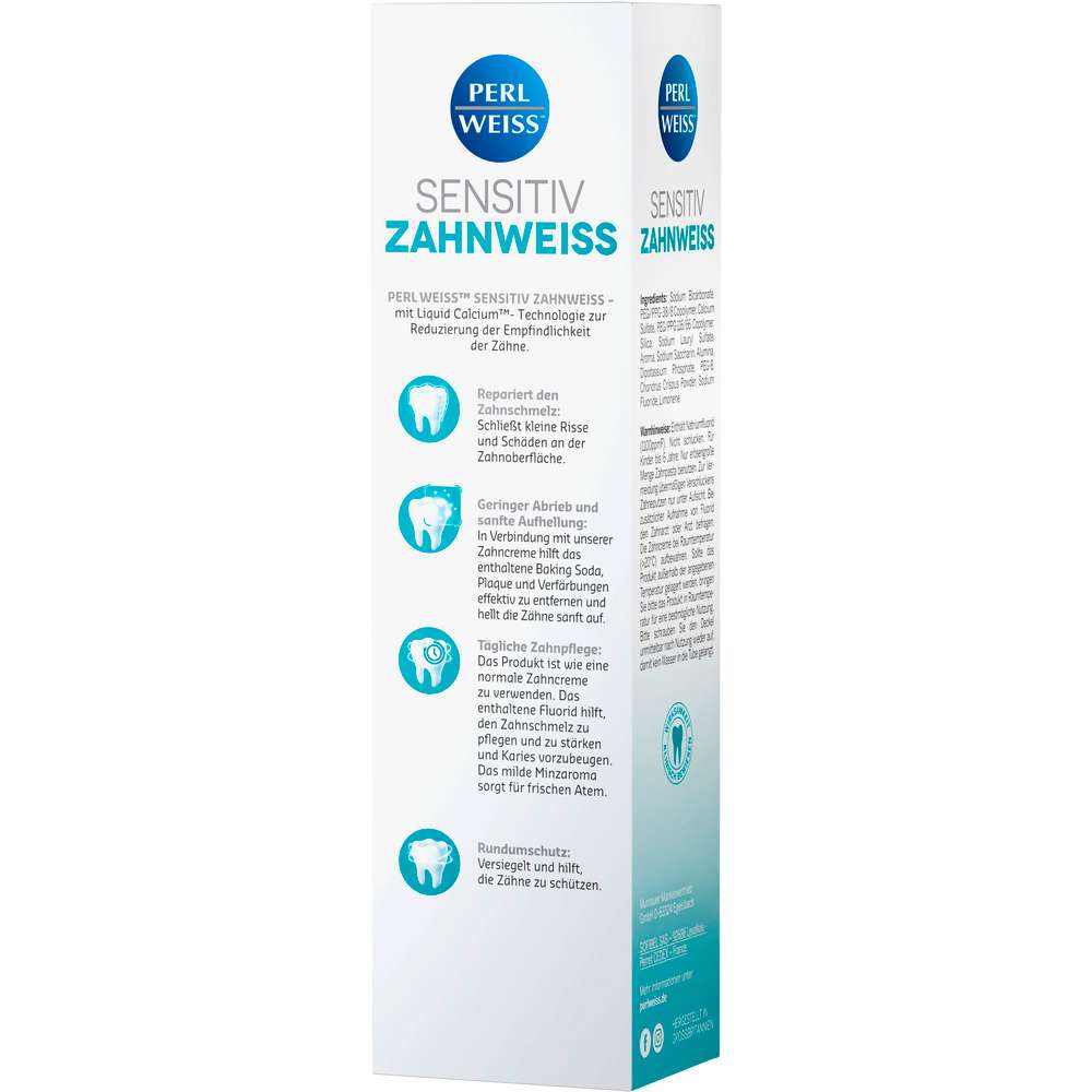 Produktabbildung Perlweiss Zahncreme Sensitiv Zahnweiss