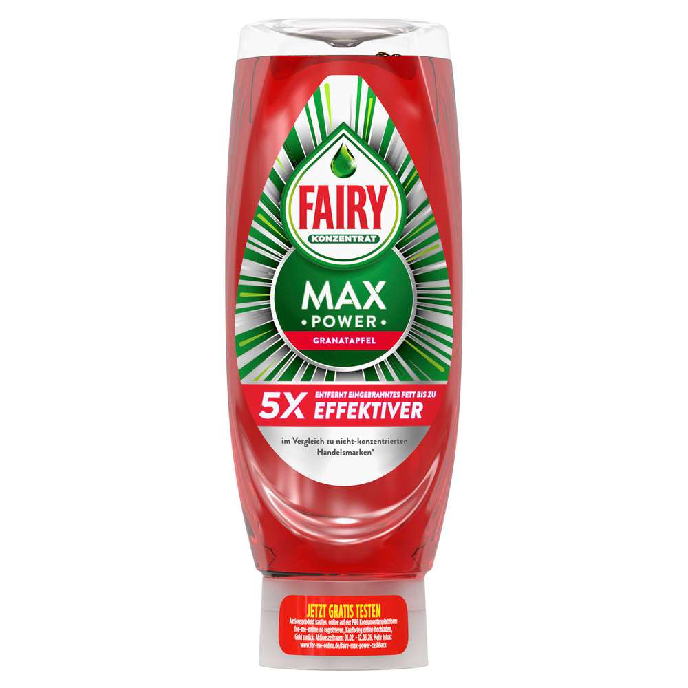 Produktabbildung Fairy Geschirrspülmittel Max Power, Granatapfel