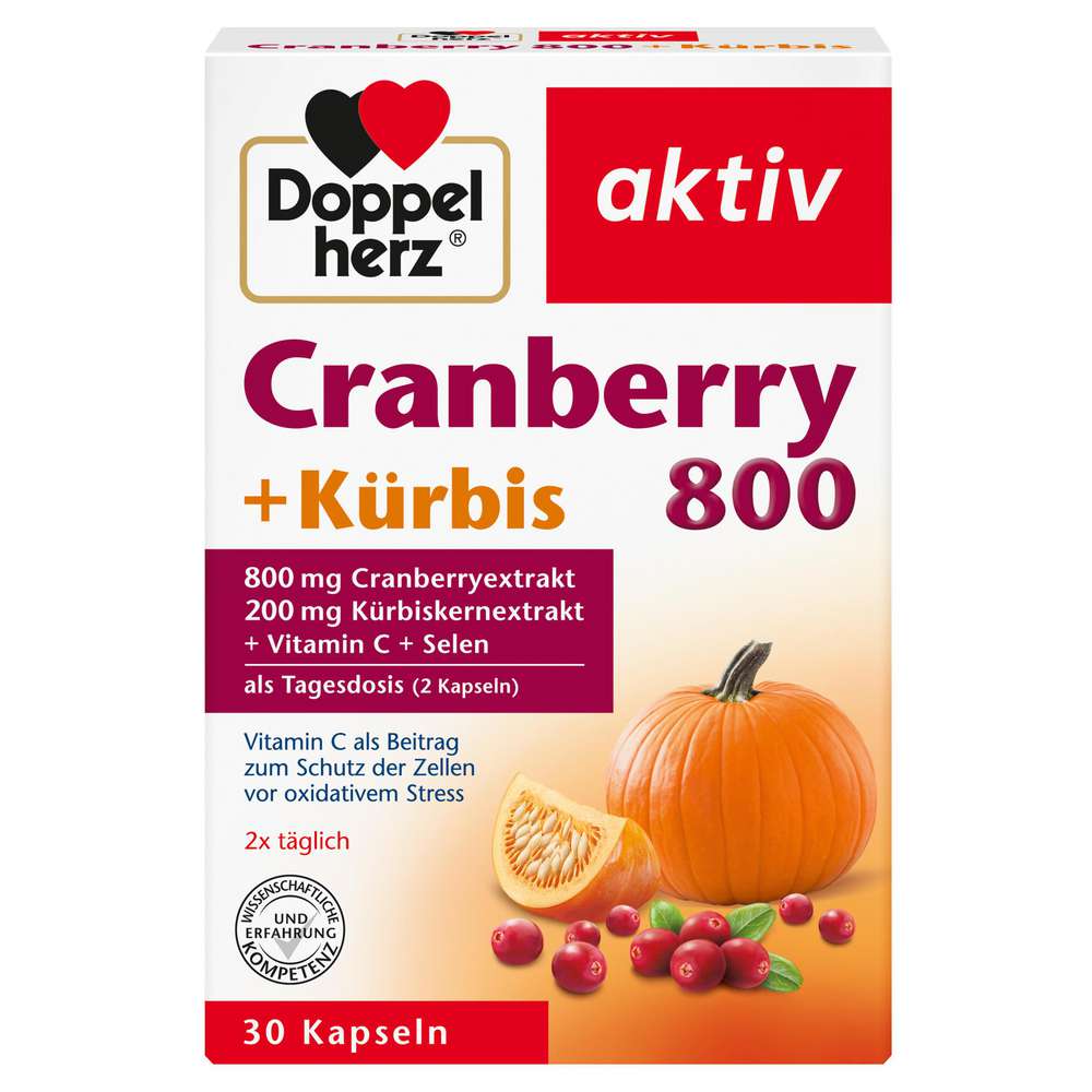 Produktabbildung Doppelherz Cranberry + Kürbis + Vitamin C + Selen