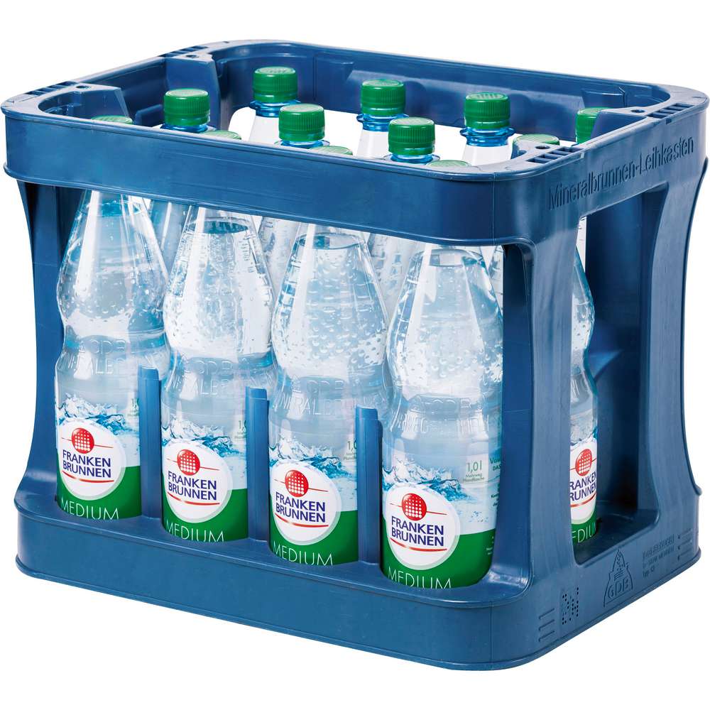 Produktabbildung Franken Brunnen Mineralwasser, Medium (12x 1,000 Liter)