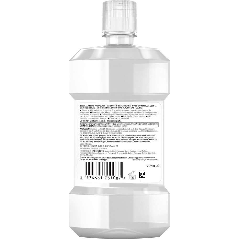 Produktabbildung Listerine Mundspülung Naturals, Zahnfleischschutz