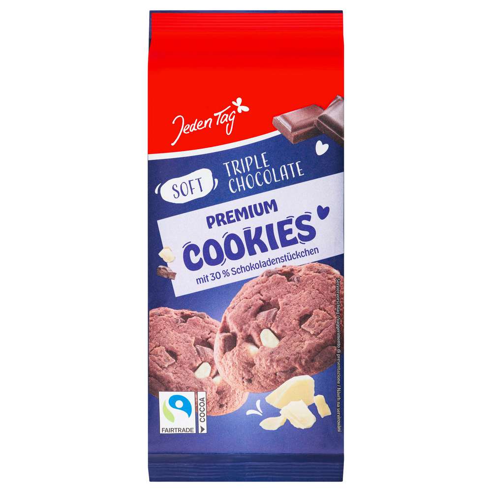 Produktabbildung Jeden Tag Cookies, Soft Triple Chocolate