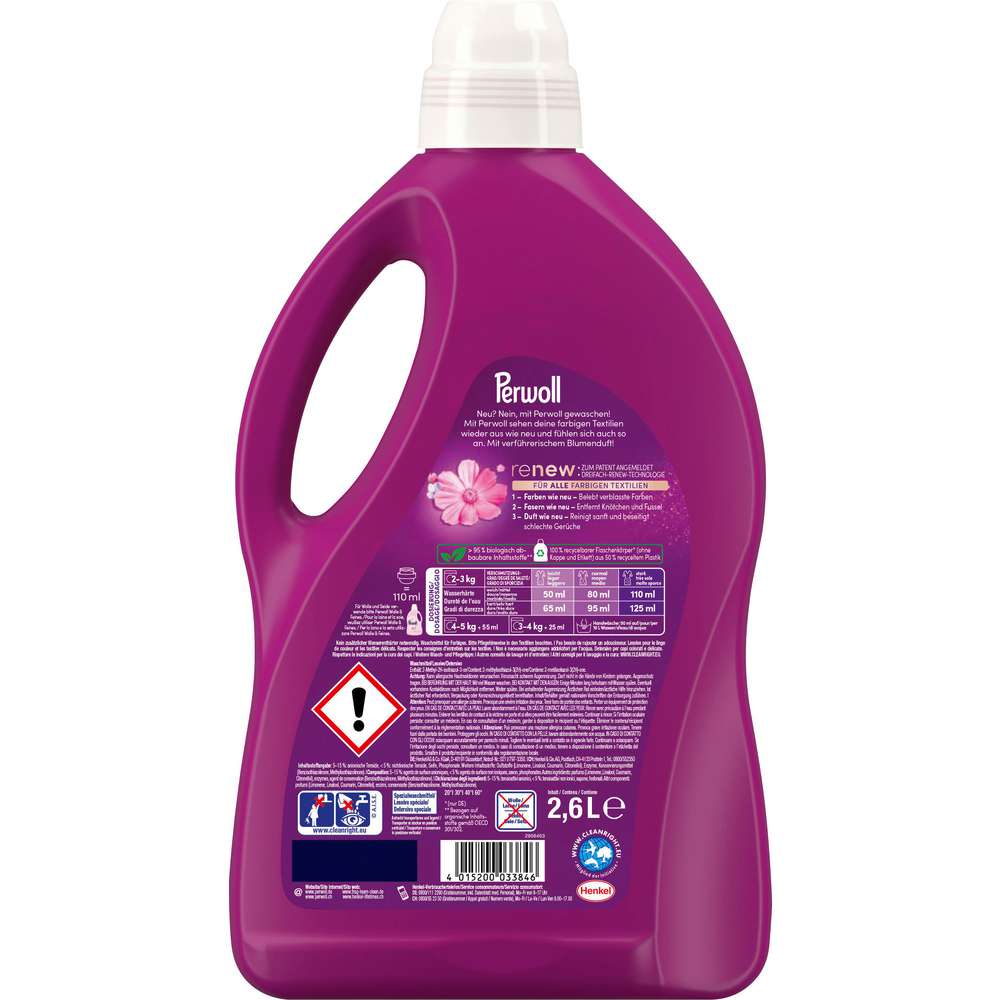 Produktabbildung Perwoll Color-Waschmittel, flüssig, Renew Blütenrausch
