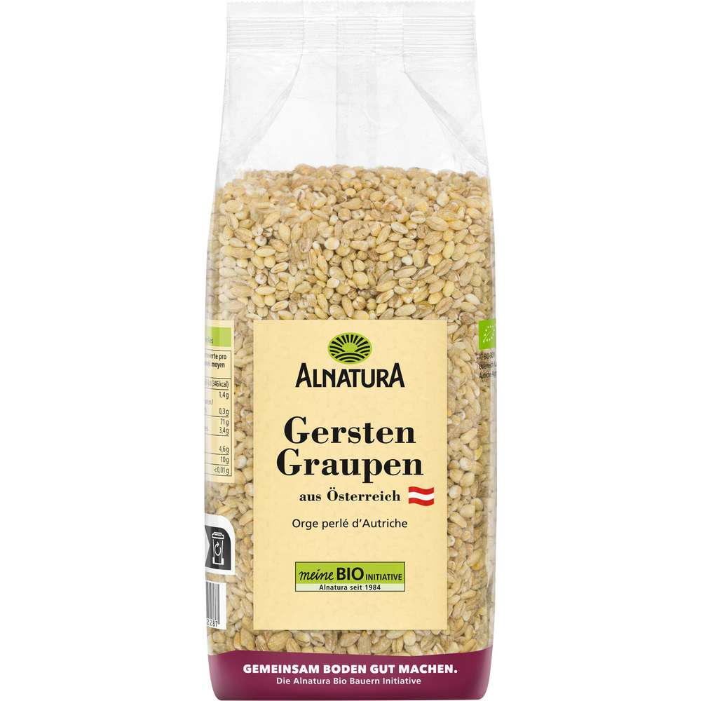Produktabbildung Alnatura Bio-Rollgerste, Gerstengraupen aus Österreich