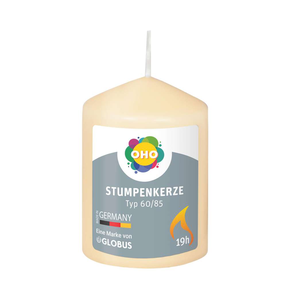 Produktabbildung OHO Stumpenkerze creme 60/85