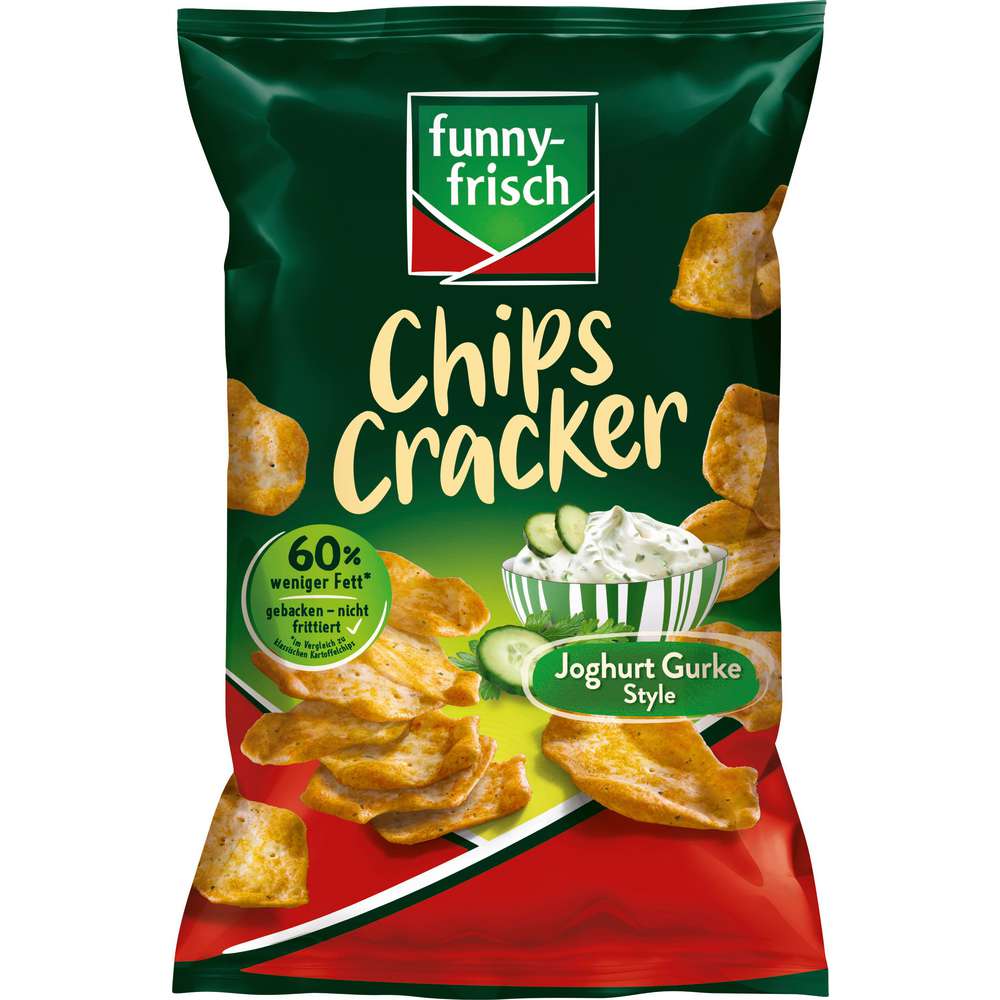Produktabbildung funny-frisch Chips Cracker, Joghurt-Gurke