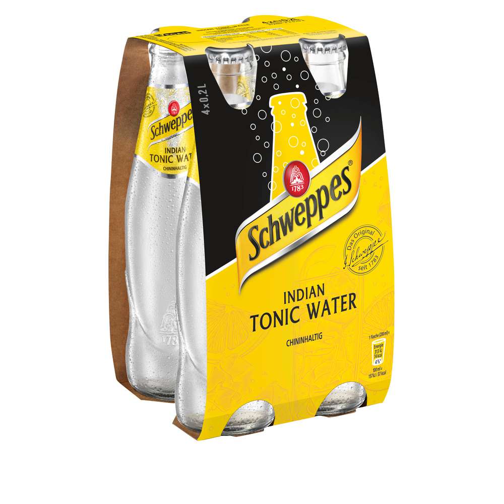 Produktabbildung Schweppes Tonic Water, 4 x 0,2l (4x 0,200 Liter)
