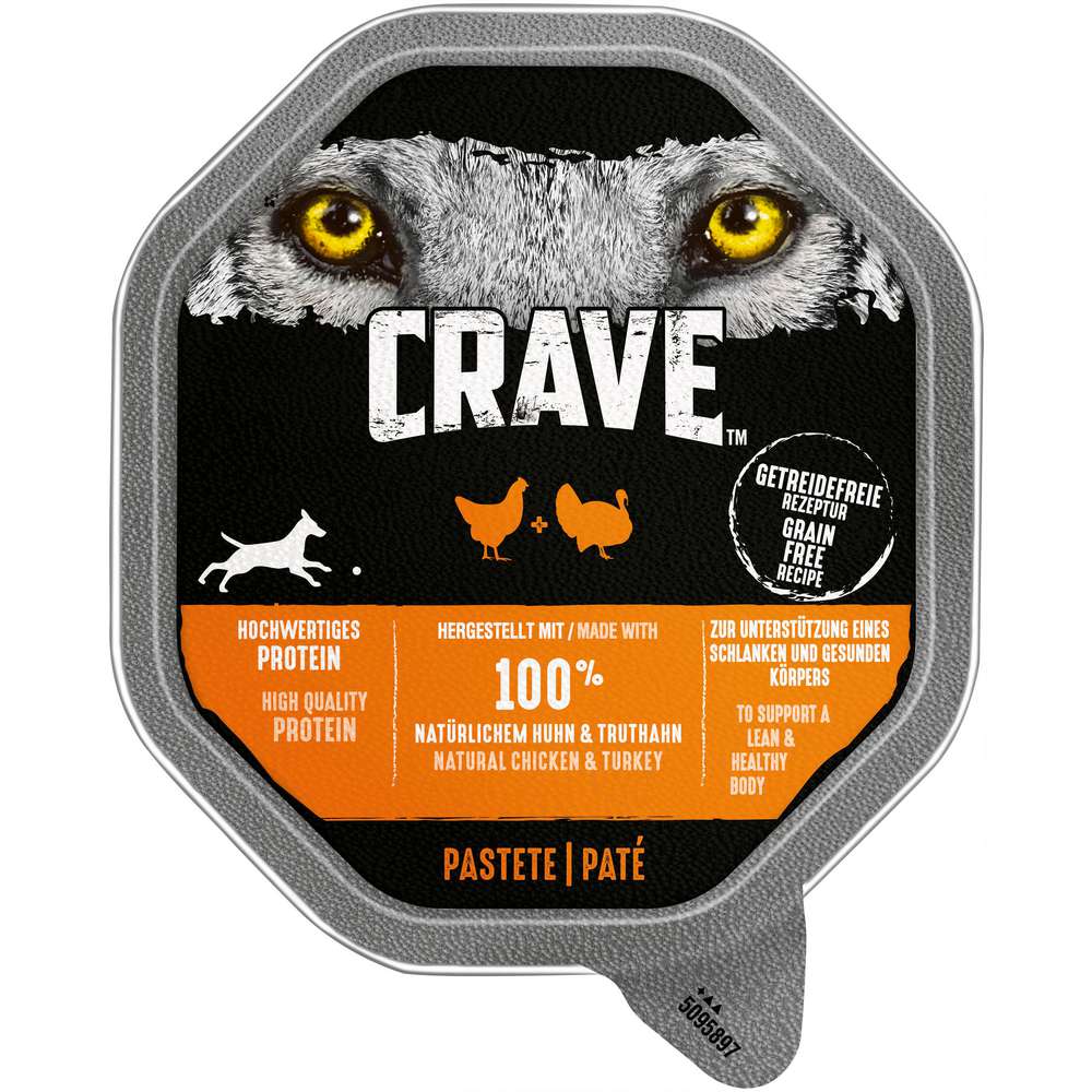 Produktabbildung Crave Hunde-Nassfutter, Pastete, Huhn/Truthahn