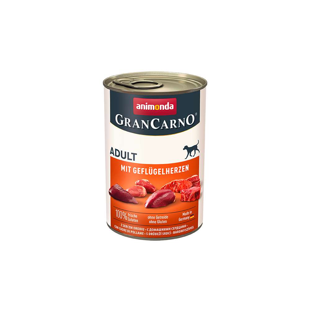 Produktabbildung animonda Hunde-Nassfutter Gran Carno Adult, Geflügelherzen