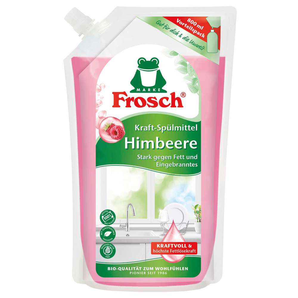 Produktabbildung Frosch Geschirrspülmittel Spül-Gel Nachfüllbeutel, Himbeere 