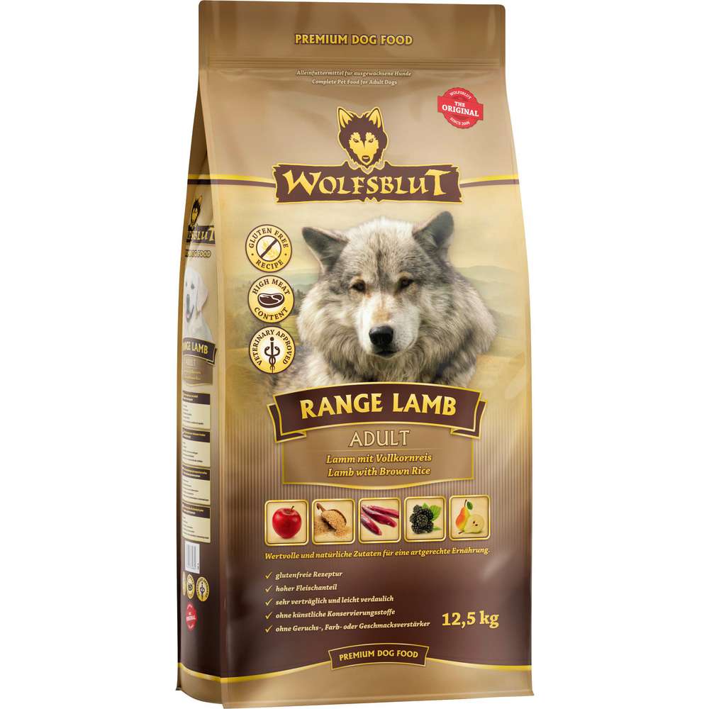 Produktabbildung Wolfsblut Hunde-Trockenfutter Range Adult, Lamm/Reis