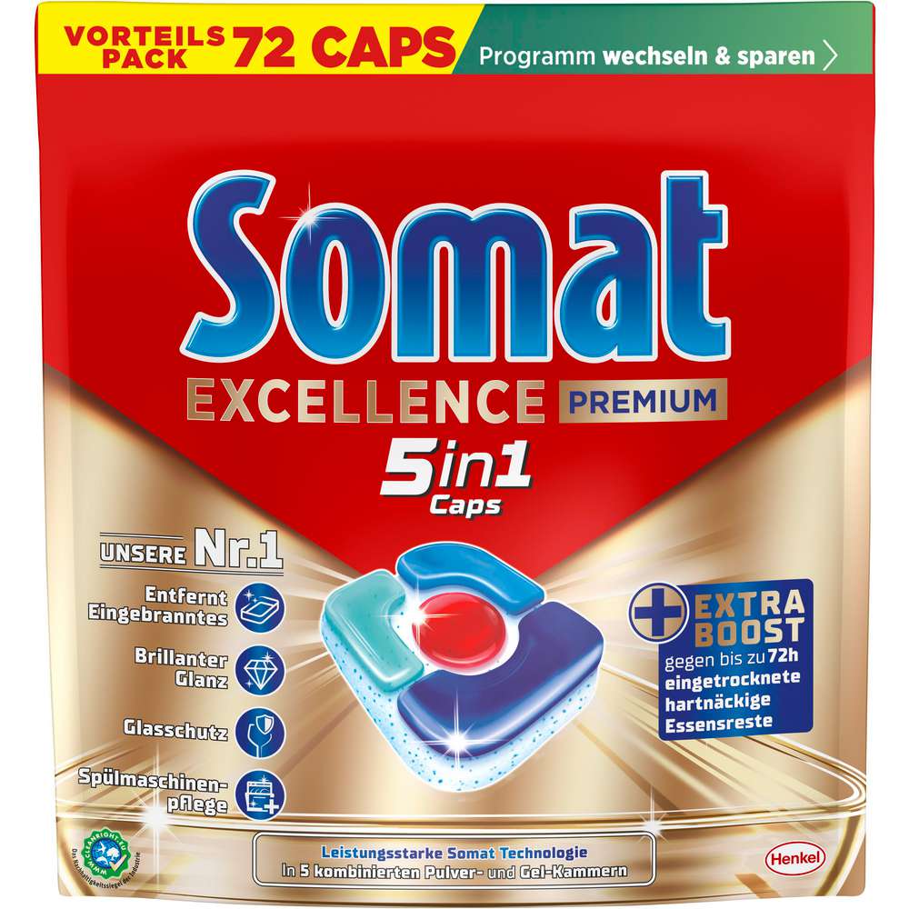 Produktabbildung Somat Spülmaschinen-Caps 5in1, Excellence Premium