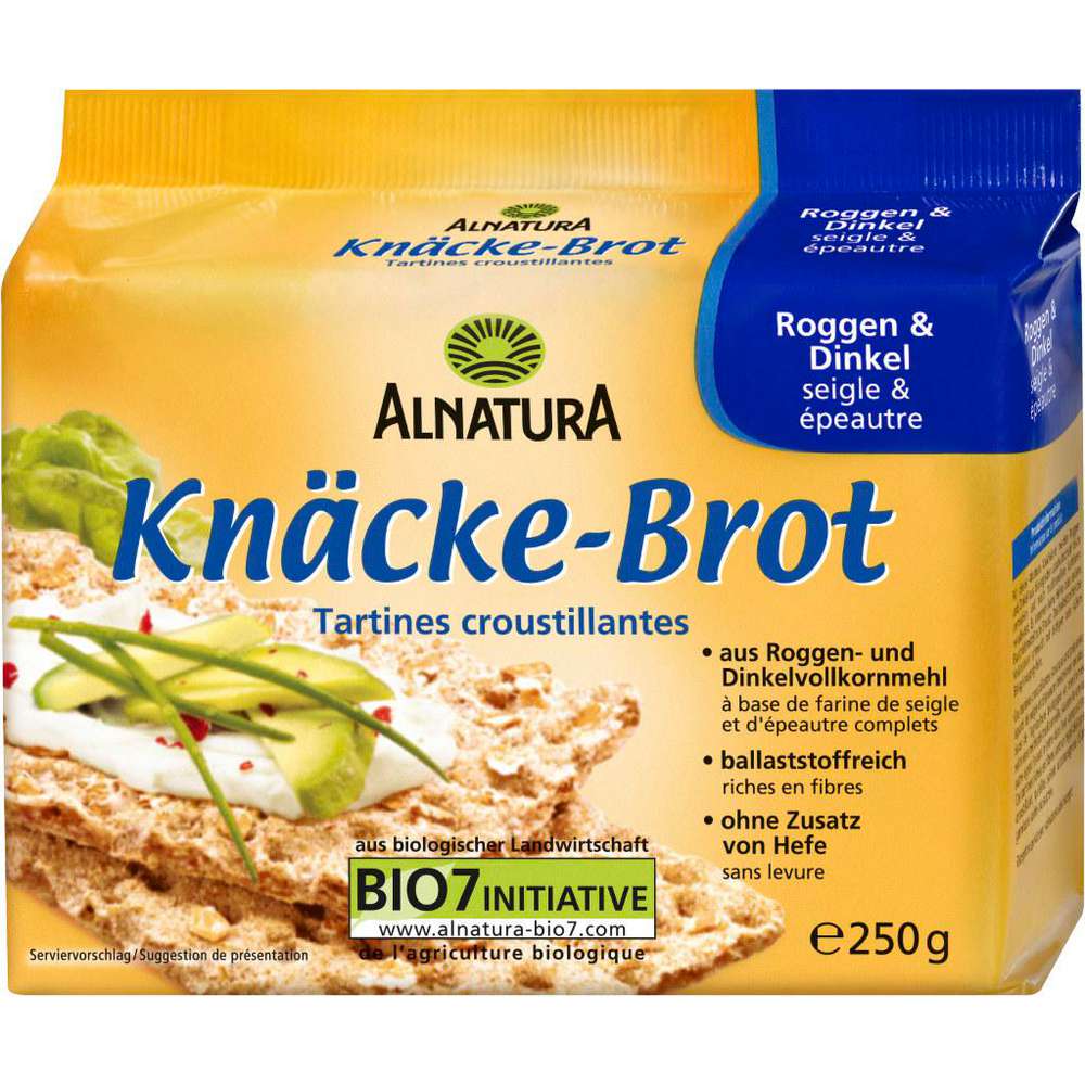 Produktabbildung Alnatura Bio Knäckebrot, Roggen & Dinkel
