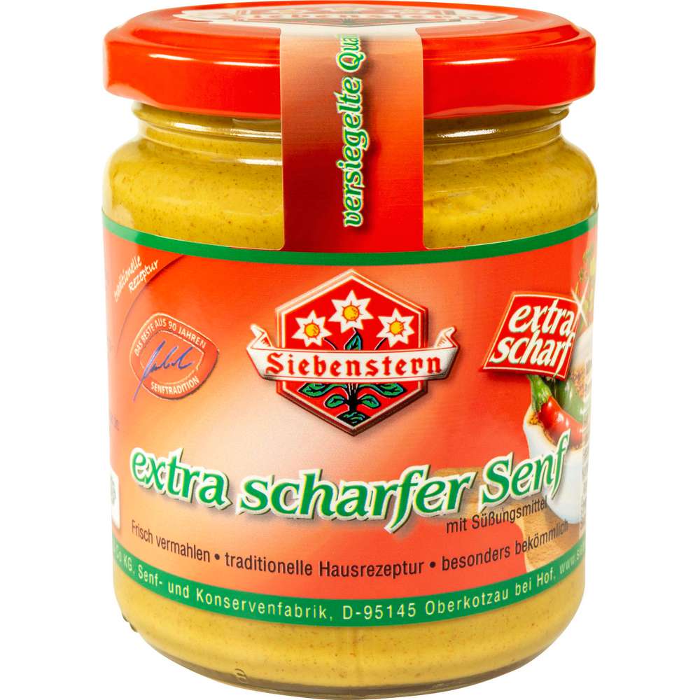 Produktabbildung Siebenstern Senf extra Scharf