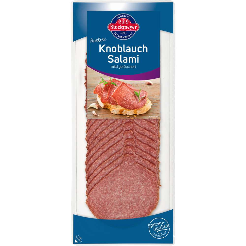 Produktabbildung Stockmeyer Auslese Knoblauchsalami 150g Langpack