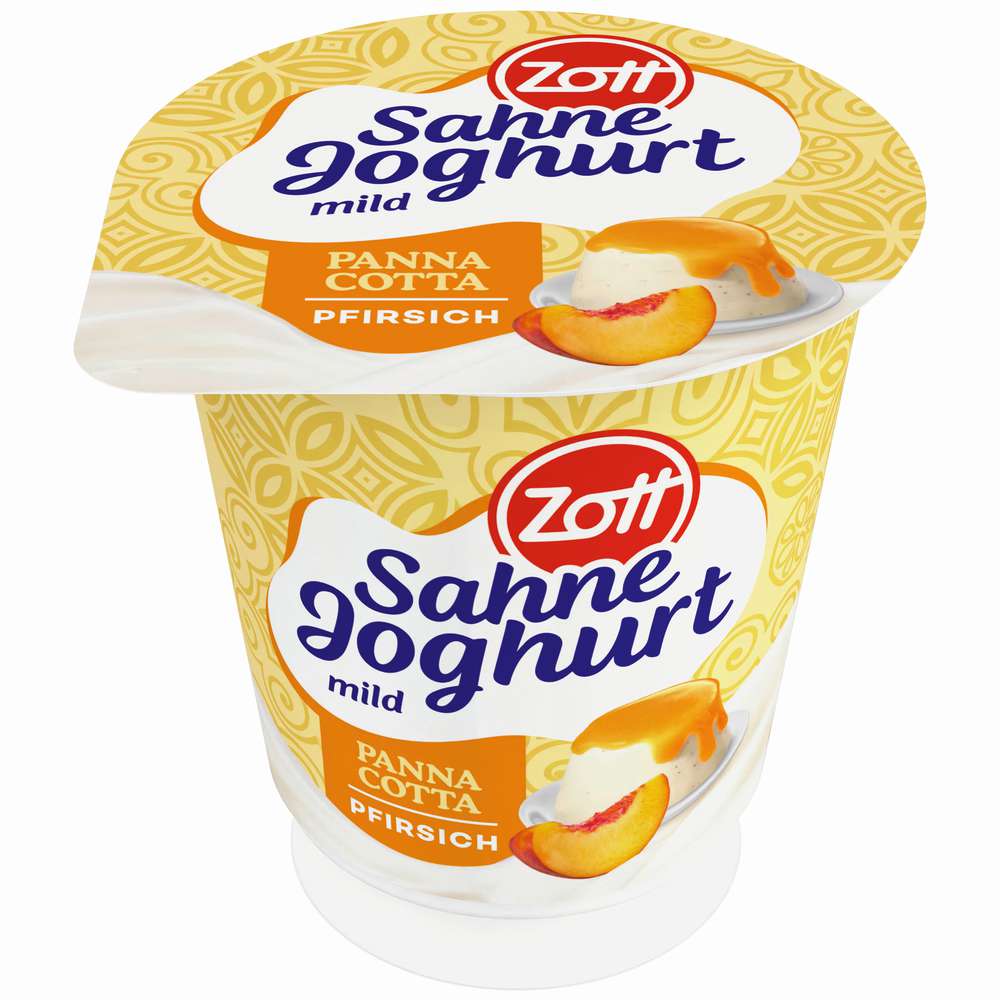 Produktabbildung Zott Sahnejoghurt, Pfirsich Panna Cotta