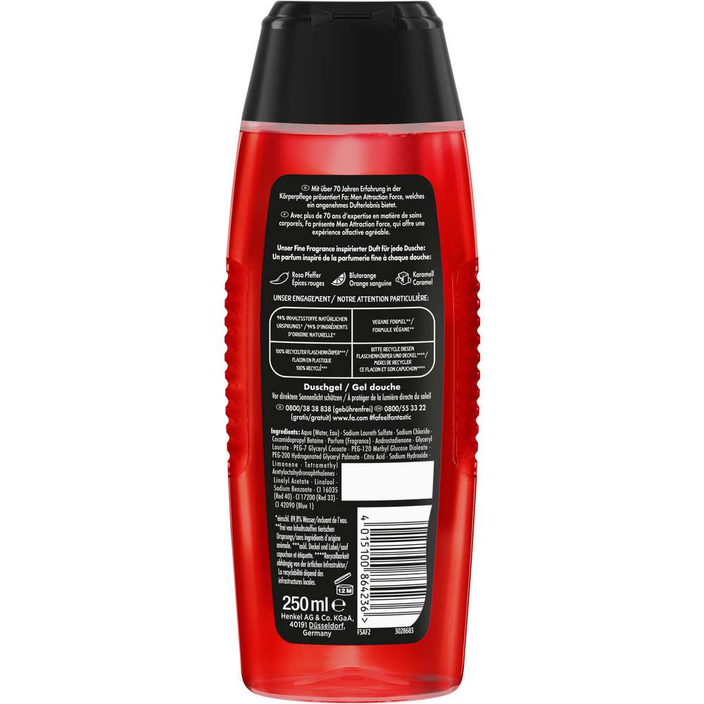 Produktabbildung Fa Duschgel Men, Attraction Force