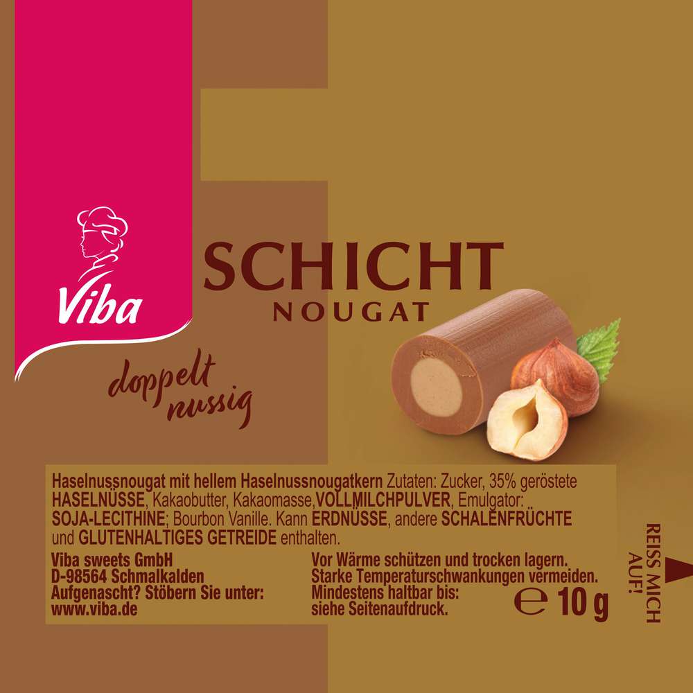 Produktabbildung Viba Schicht-Nougat Röllchen