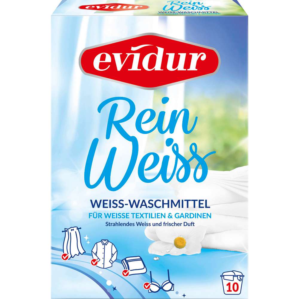 Produktabbildung Evidur Weiss-Waschmittel, Pulver, für weisse Textilien & Gardinen
