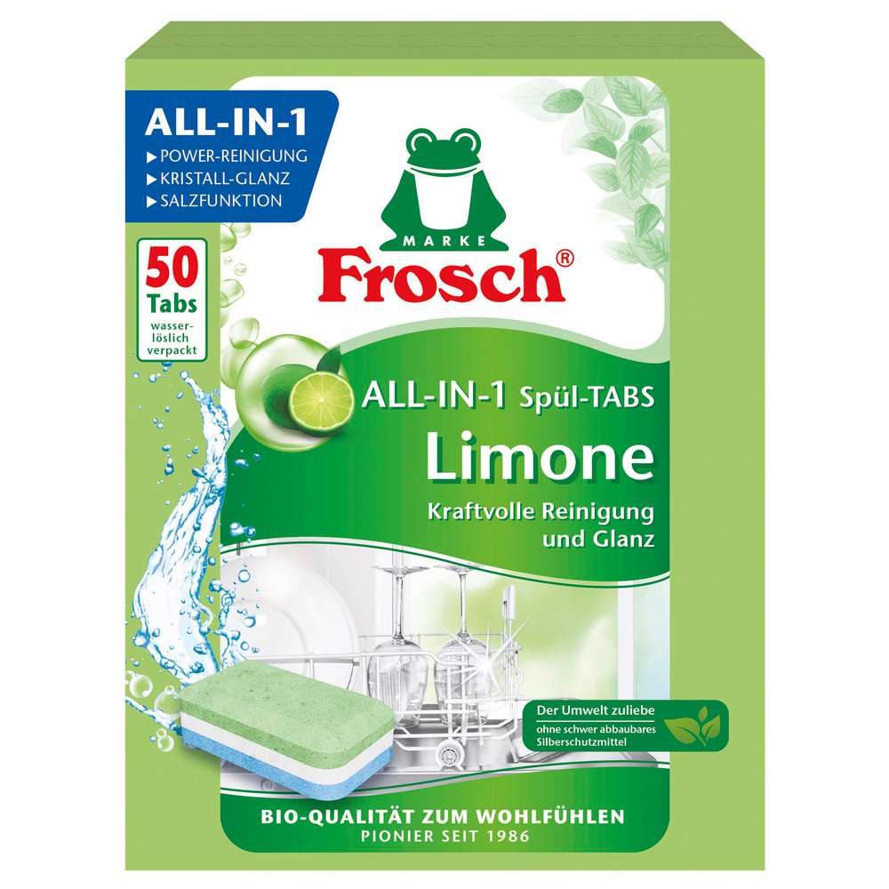 Produktabbildung Frosch Spülmaschinen-Tabs, All-in-1, Limone