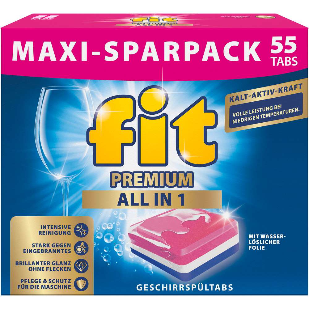 Produktabbildung Fit Spülmaschinen-Tabs Premium, All in 1