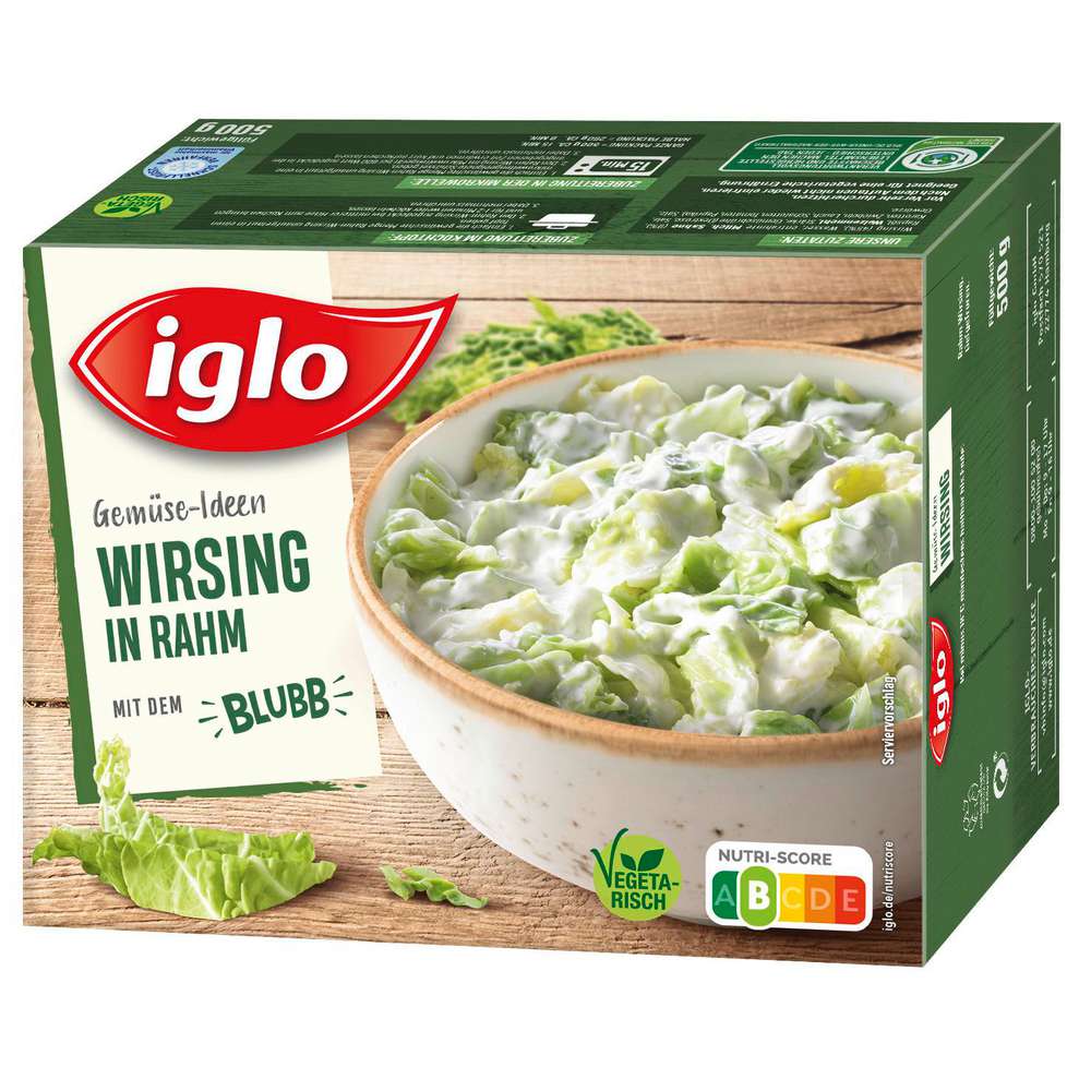 Produktabbildung Iglo Rahm-Gemüse Wirsing, tiefgekühlt