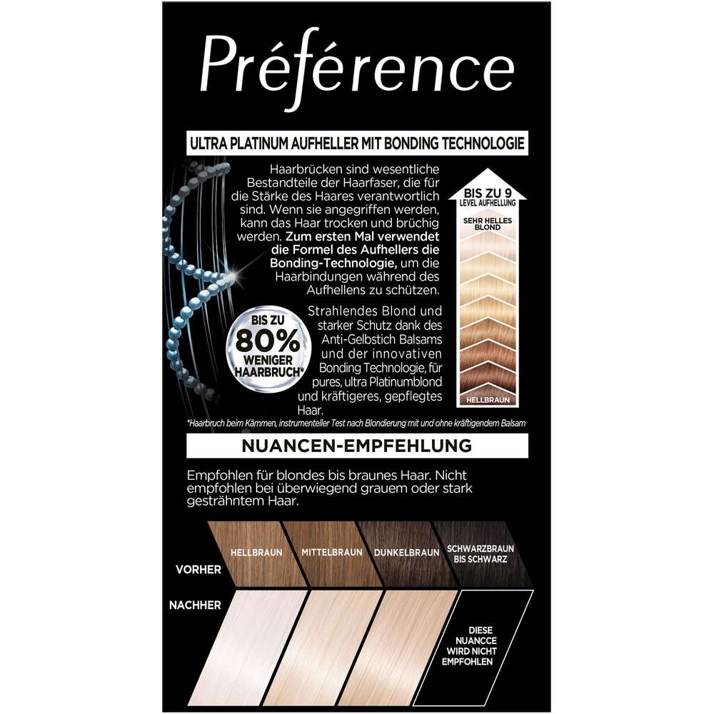 Produktabbildung L'Oreal Paris Haarfarbe Preference, ultra helles Platinblond