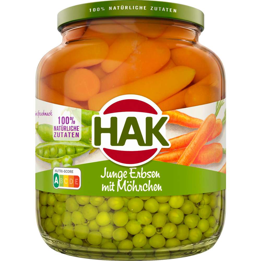 Produktabbildung HAK Erbsen, sehr fein mit jungen Möhren